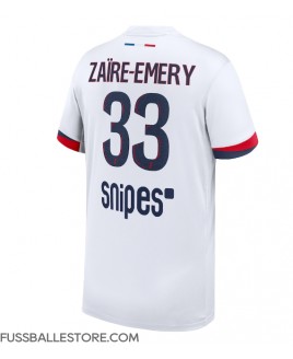 Günstige Paris Saint-Germain Warren Zaire-Emery #33 Auswärtstrikot 2025-26 Kurzarm